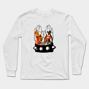 Outstretched Hands and Gladiator Bracelet Long Sleeve T-Shirt